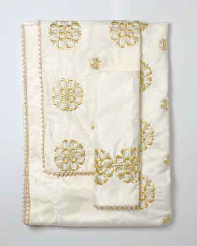 Parure de lit brodée - Collection Fleur de lys