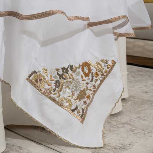 Nappe brodée carrée - Collection Taajira Tetouania Revisitée