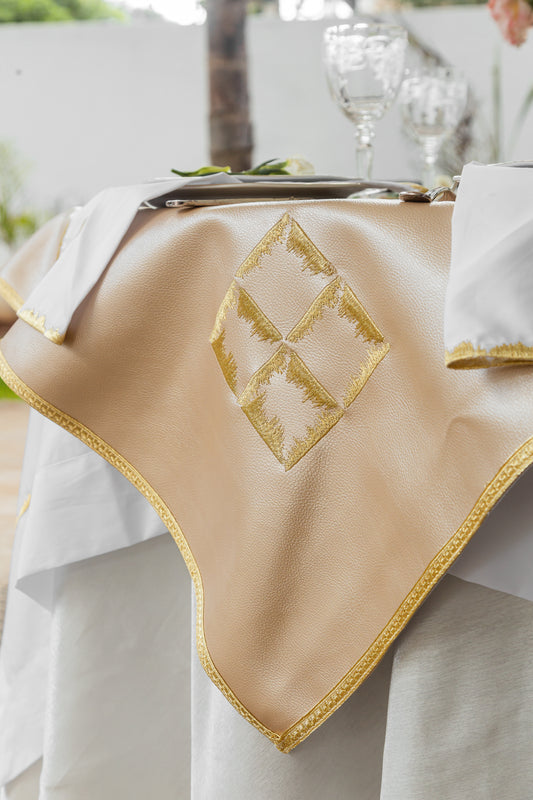 Nappe brodée similicuir - Collection Prestige