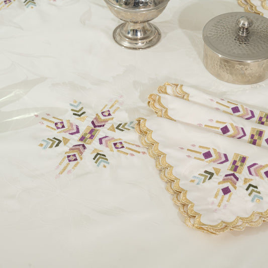 Nappe brodée rectangulaire - Collection Chelhaoui