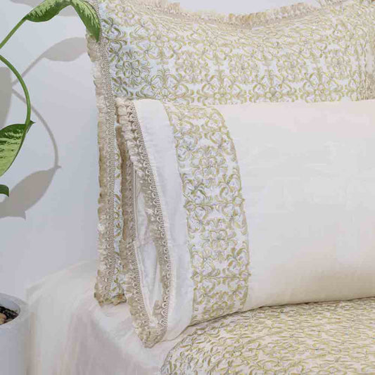 Parure de lit brodée Rbati avec Tekrir ou Tedriss