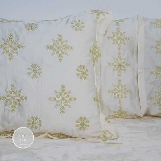 Parure de lit brodée - Collection Ghourza Snow