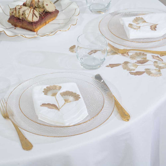 Nappe brodée ronde - Collection Dalia