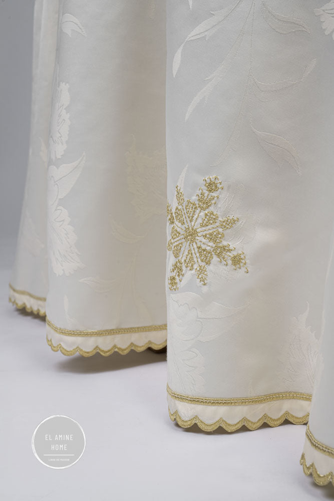 Nappe brodée ronde - Collection Ghourza Snow