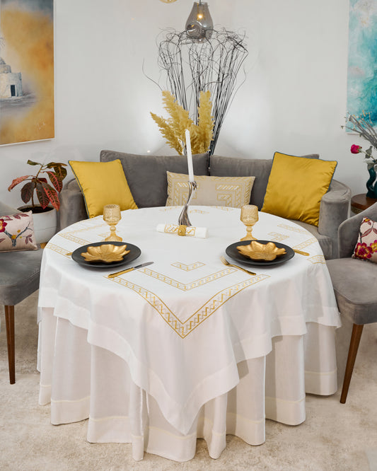 Nappe brodée carrée - Collection Signature