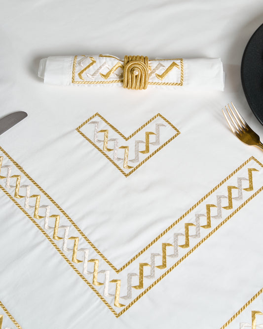 Nappe brodée carrée - Collection Signature