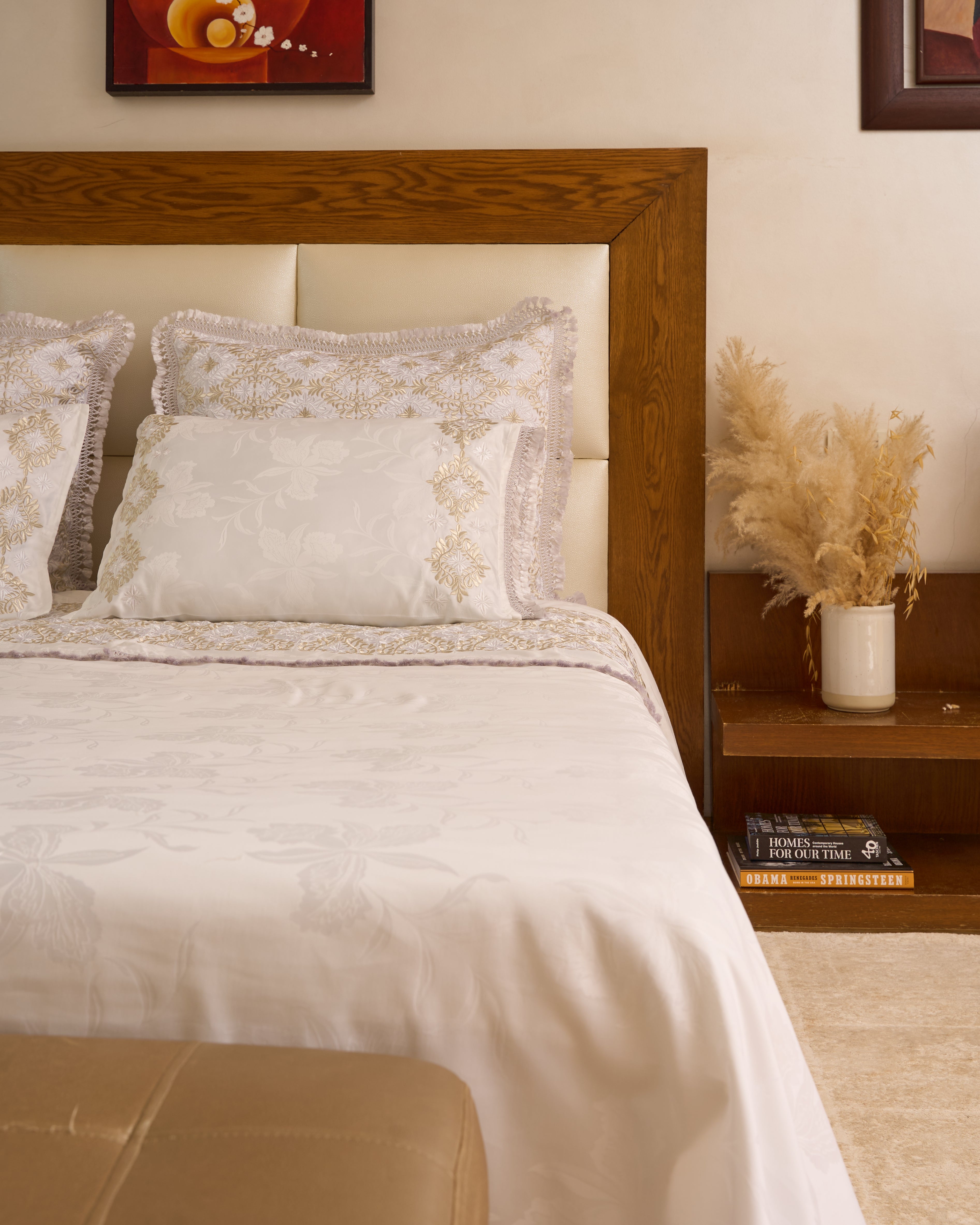 Parure de lit brodée Rbati 'Laâyoune'