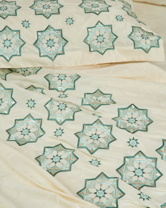 Parure de lit brodée - Collection Zellija Assilya