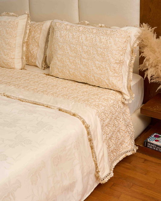 Parure de lit brodée Rbati 'Sakina'