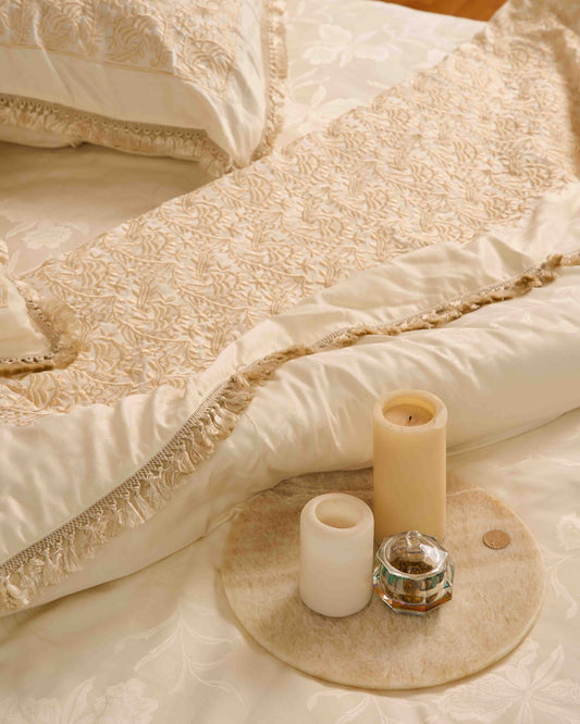 Parure de lit brodée Rbati 'Sakina'