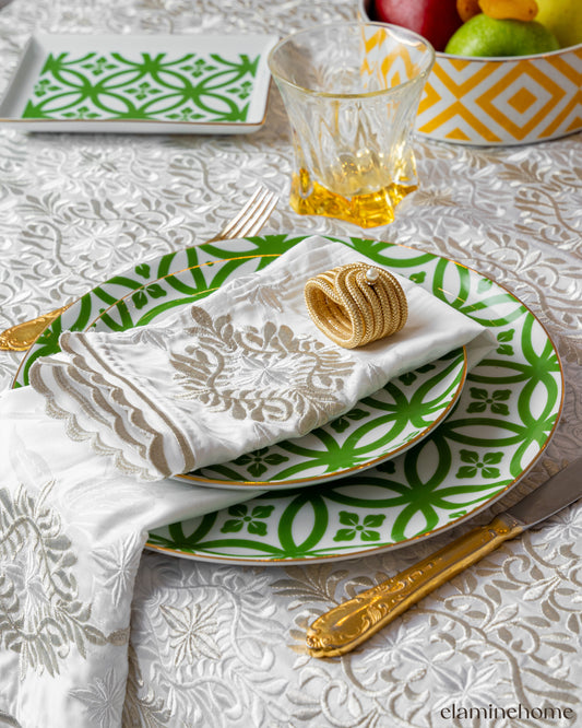 Nappe brodée carrée - Collection Laâyoune