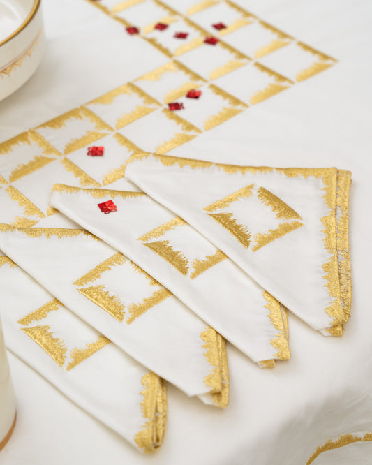 Nappe brodée carrée - Collection Prestige