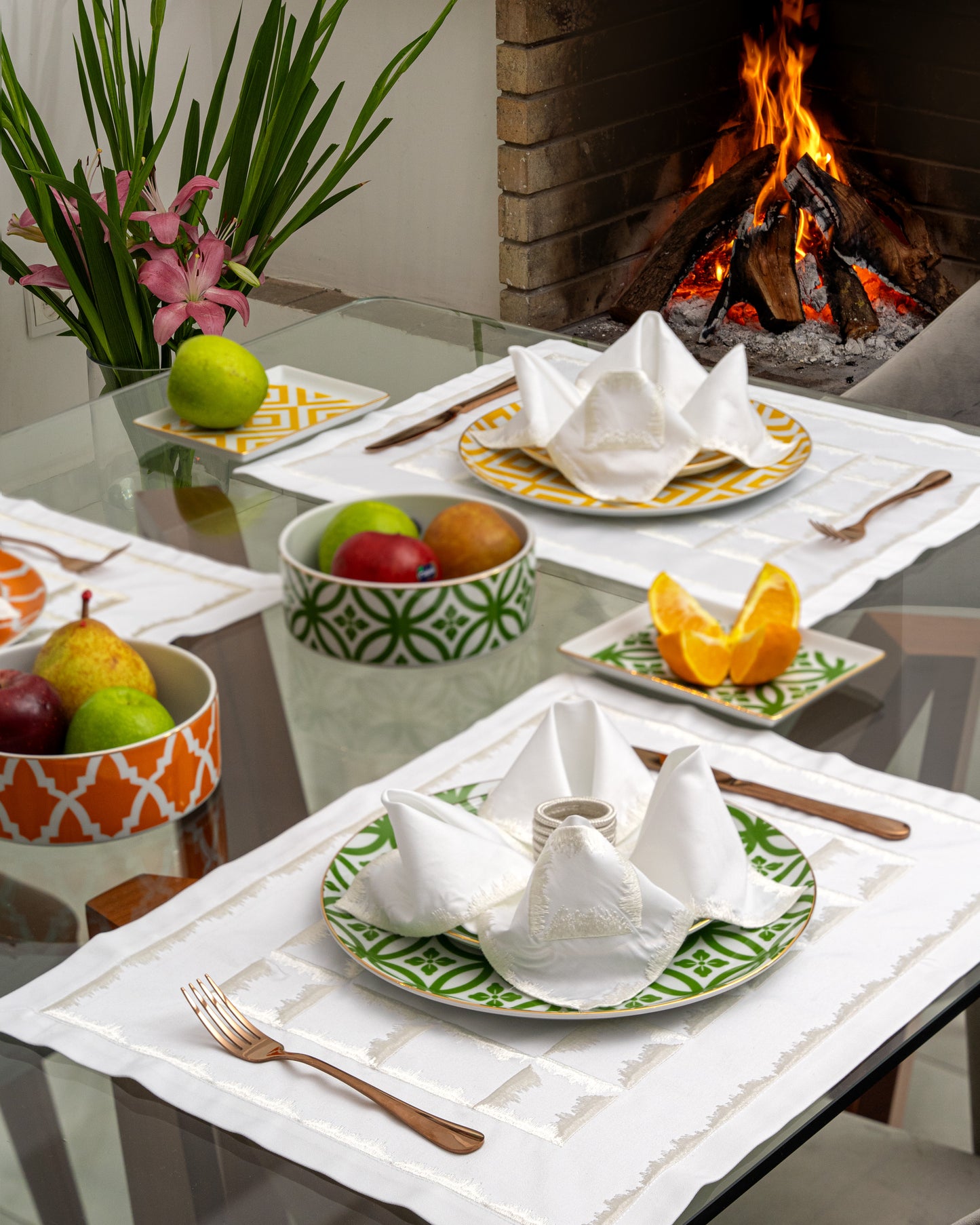 Sets de table brodés - Collection Prestige