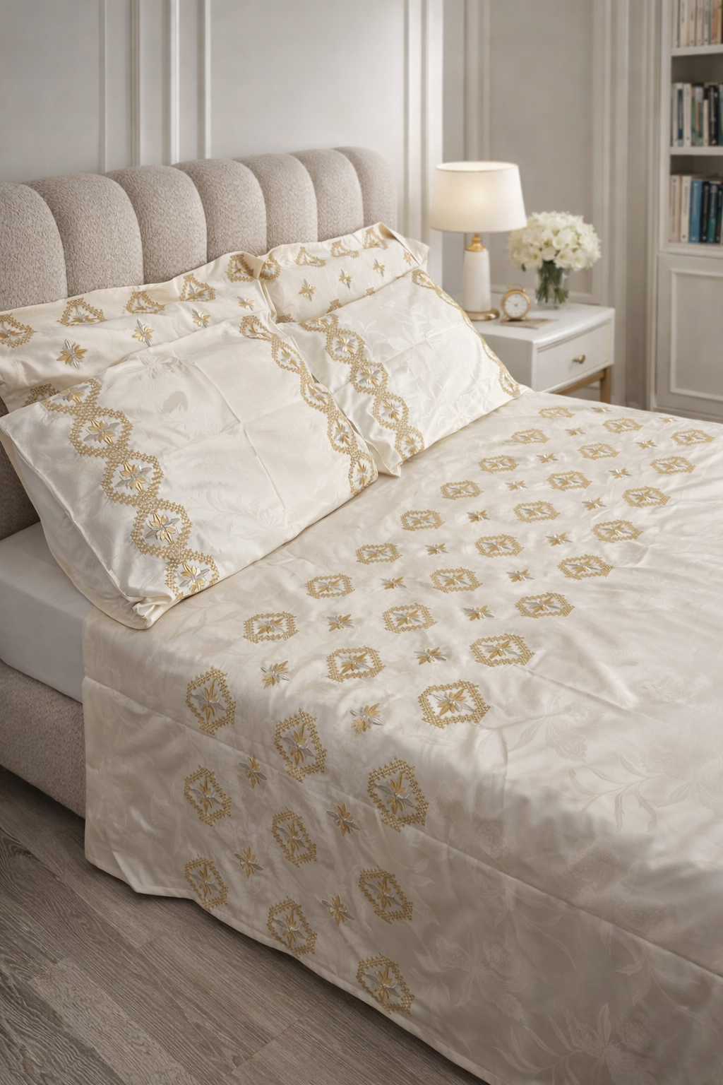 Parure de lit brodée - Collection Ghourza Rbati Revisité