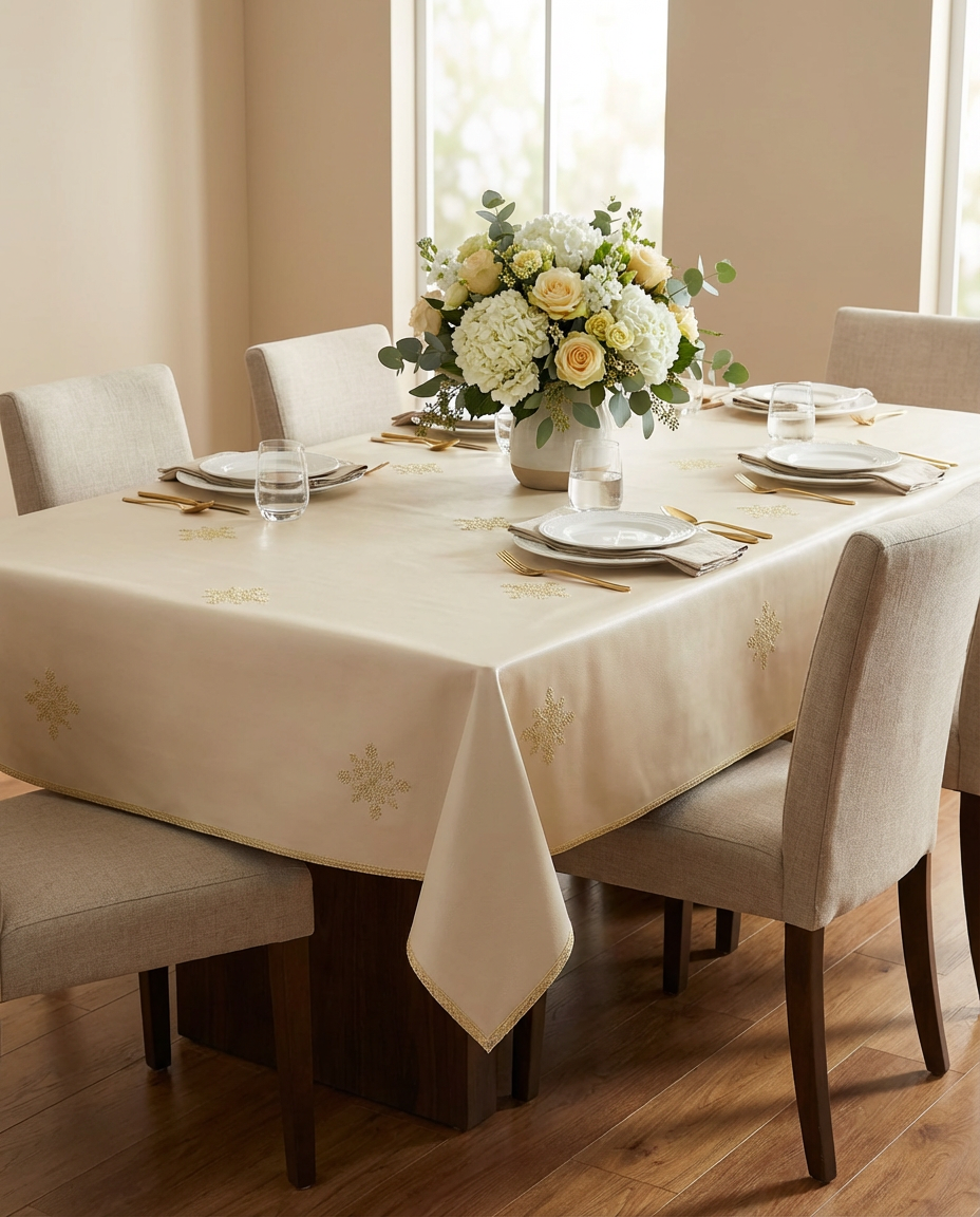 Nappe brodée similicuir - Collection Ghourza Snow