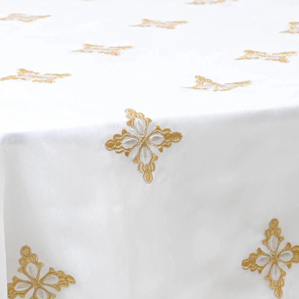 Voile de table brodé 140 cm