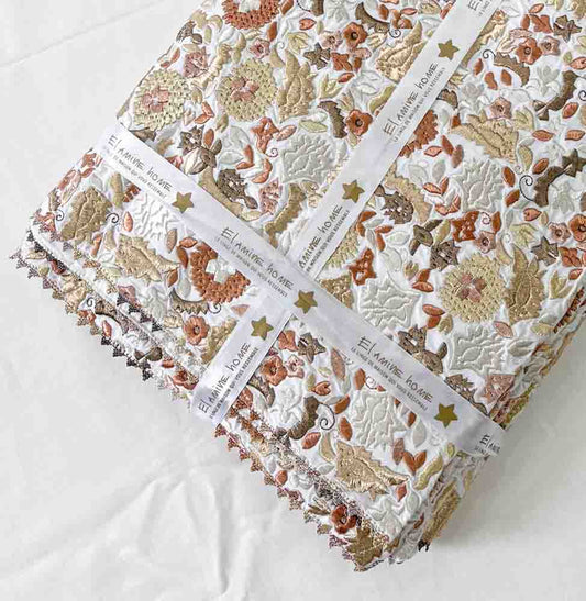 Nappe brodée carrée - Collection Taajira Tetouania