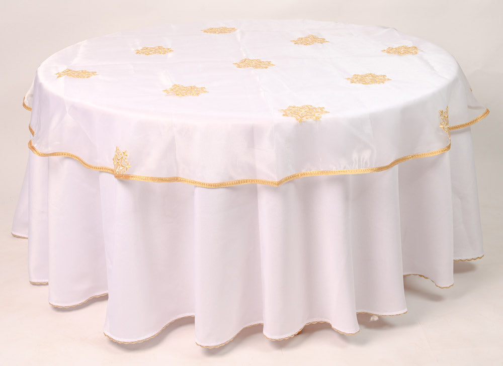 Voile de table brodé 140 cm