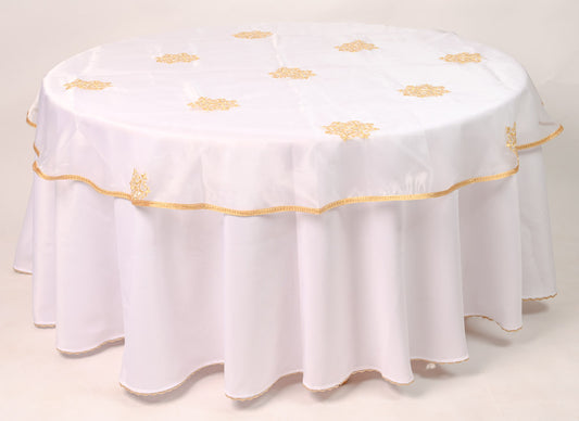 Voile de table brodé 140 cm
