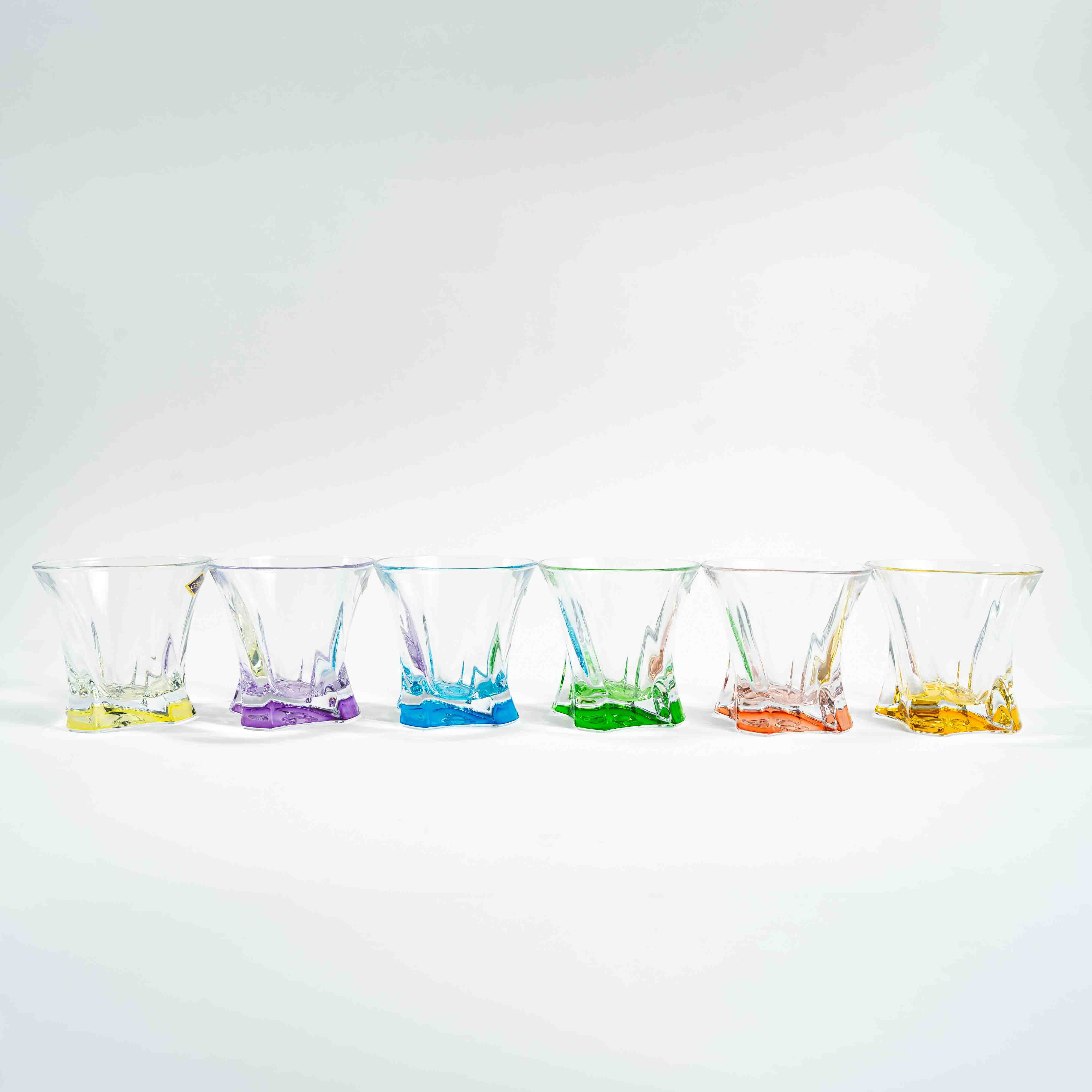 Set de 6 verres torsadés