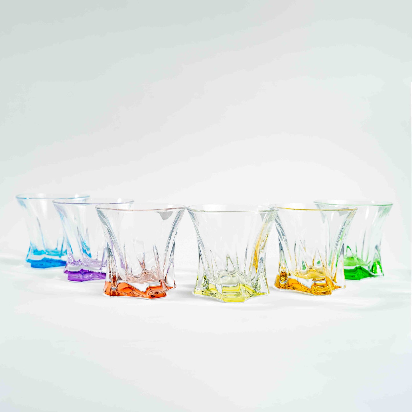 Set de 6 verres torsadés