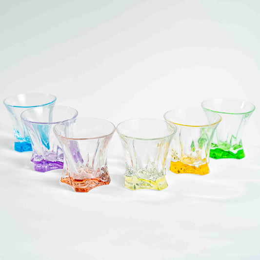Set de 6 verres torsadés