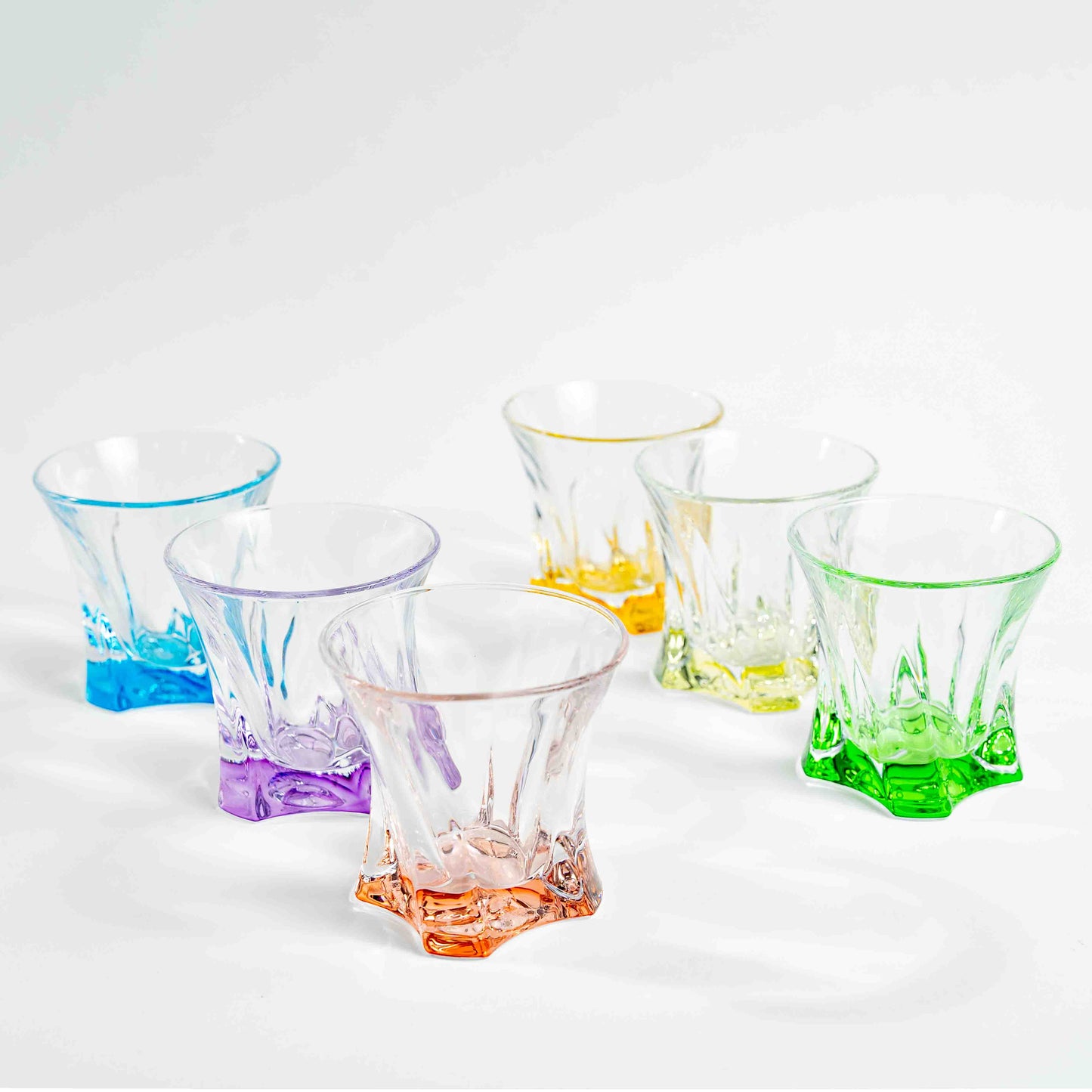 Set de 6 verres torsadés