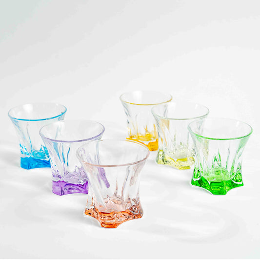 Set de 6 verres torsadés