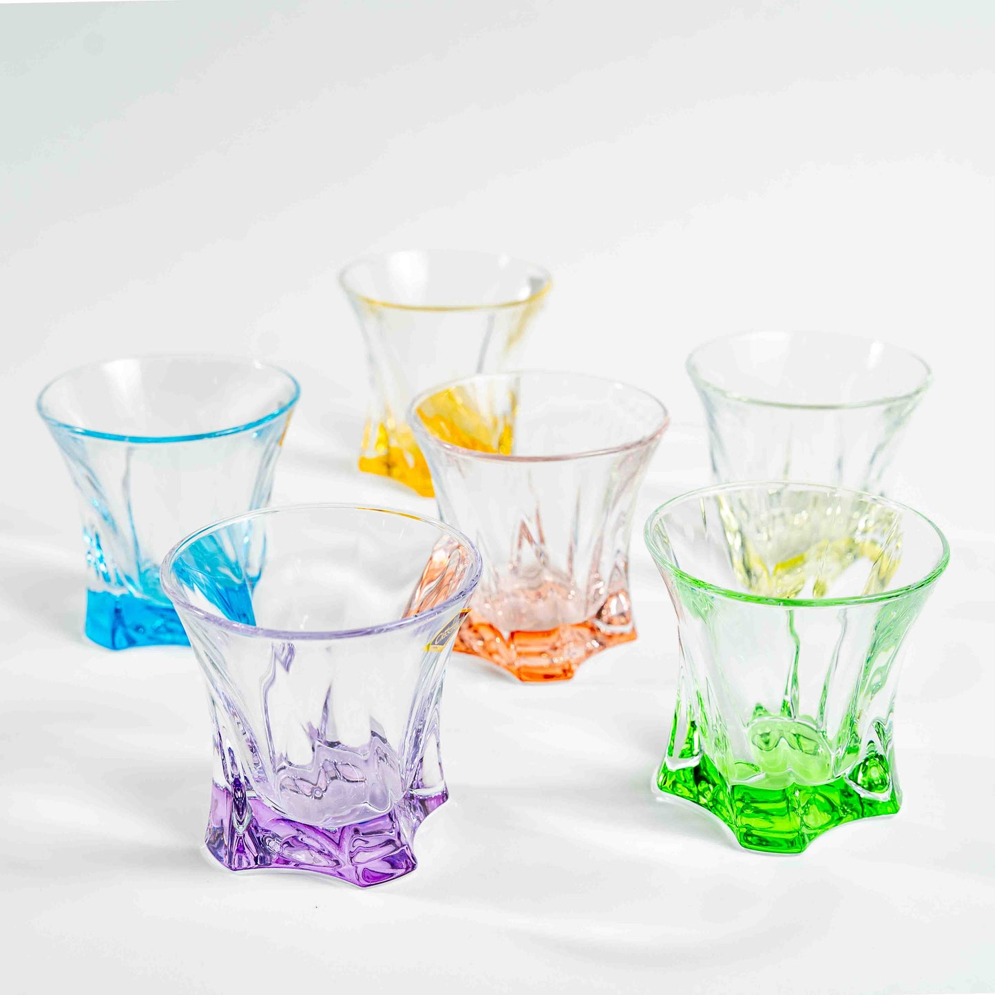 Set de 6 verres torsadés