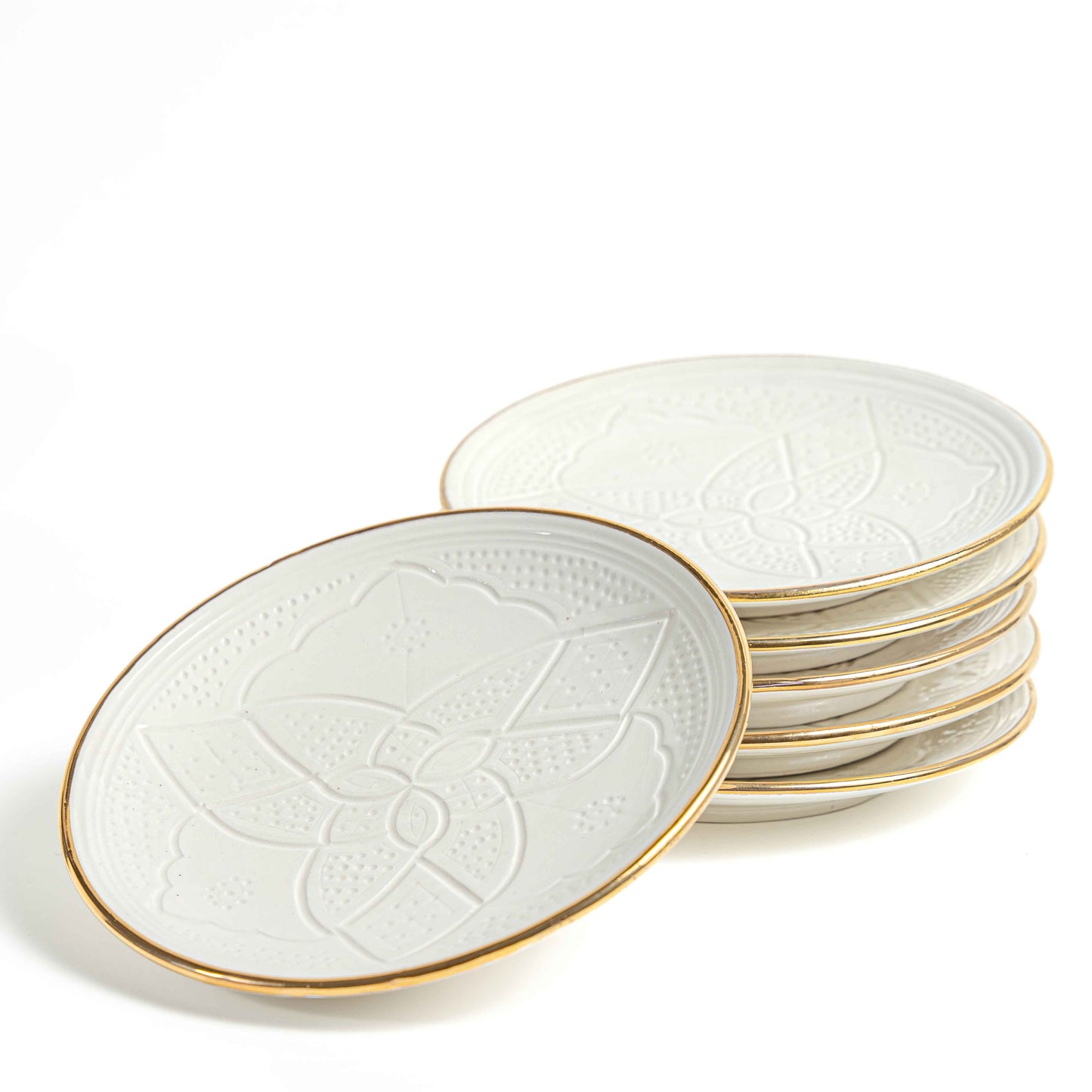 Service de table argile blanche pour 6 personnes