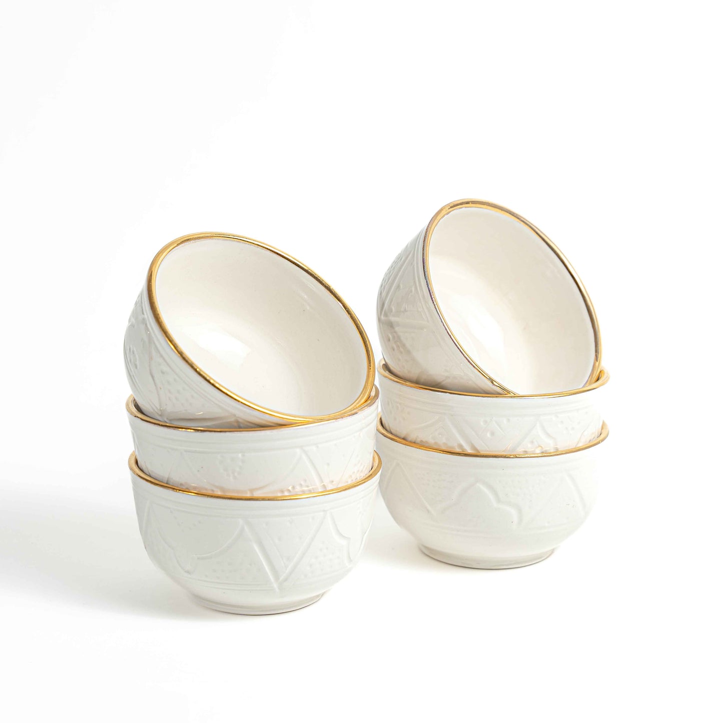 Service de table argile blanche pour 6 personnes