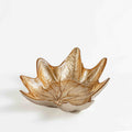 Plat Décoratif Feuille Dorée