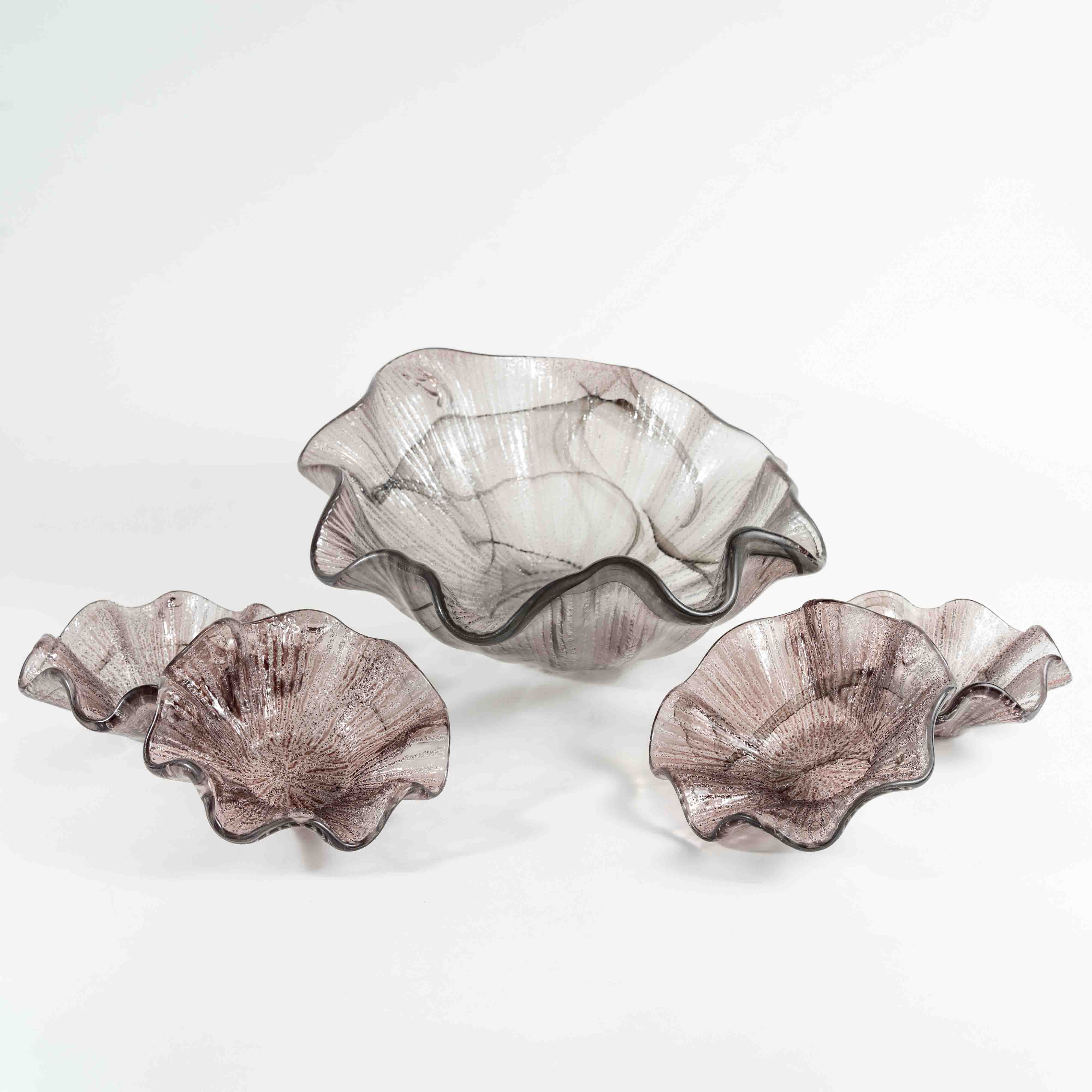 Saladier et 4 Coupelle de Murano