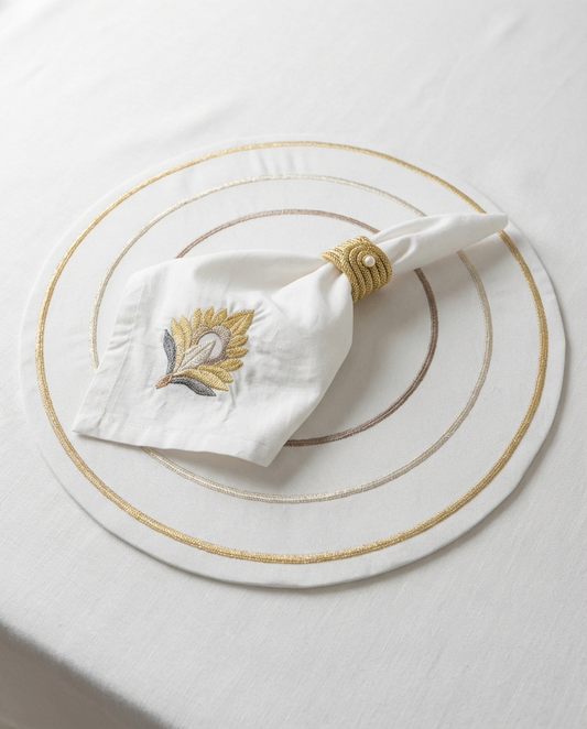 Sets de table rond brodés - Collection Love