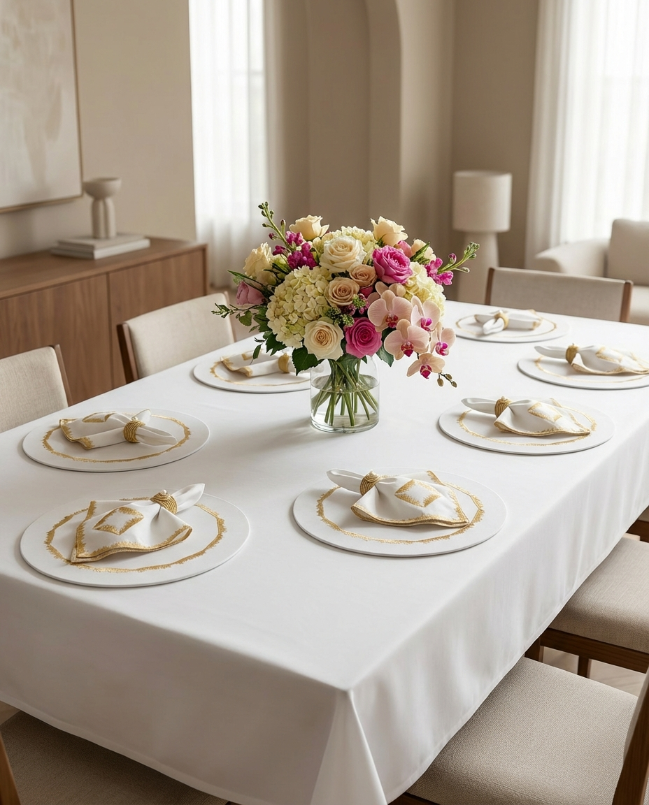 Sets de table rond brodés - Collection Prestige