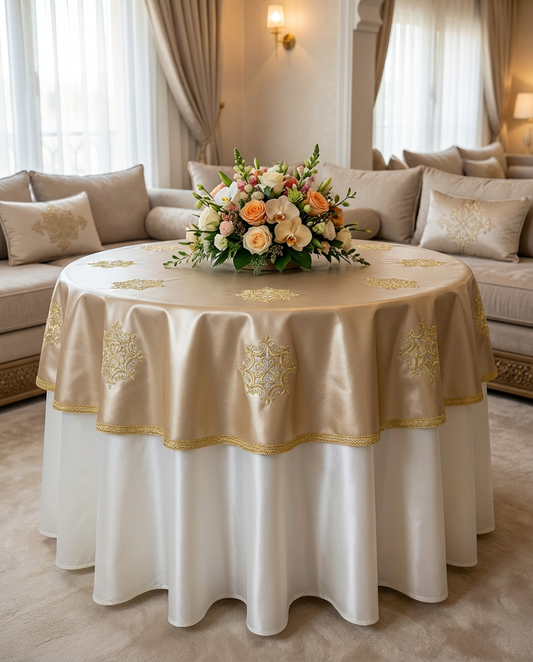 Nappe brodée similicuir - Collection Warda
