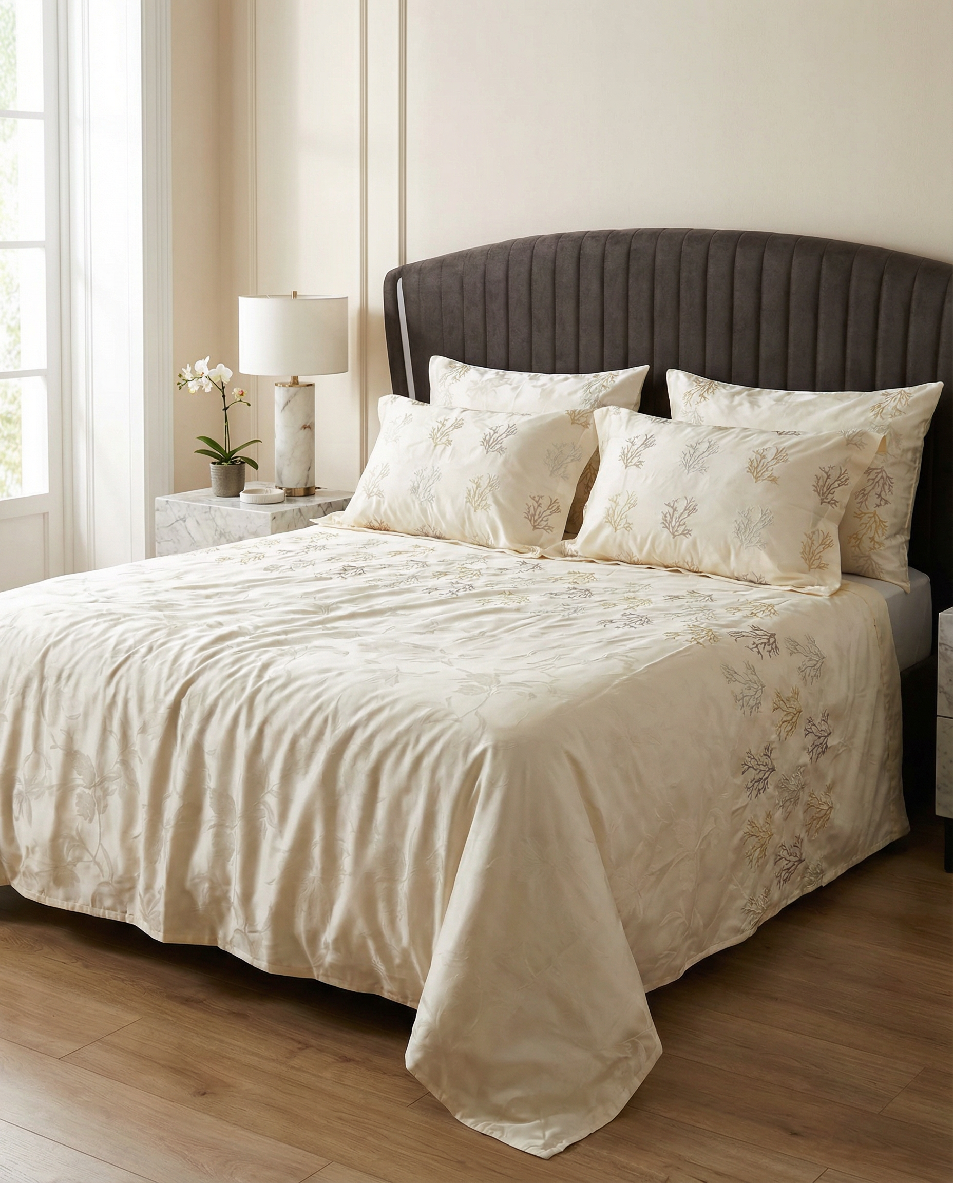 Parure de lit brodée - Collection Yasmina