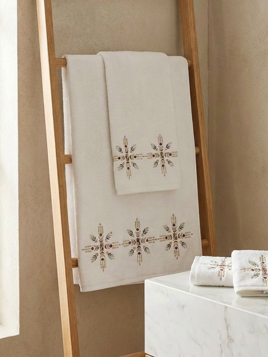 Ensemble de serviettes brodées – Collection Chelhaoui