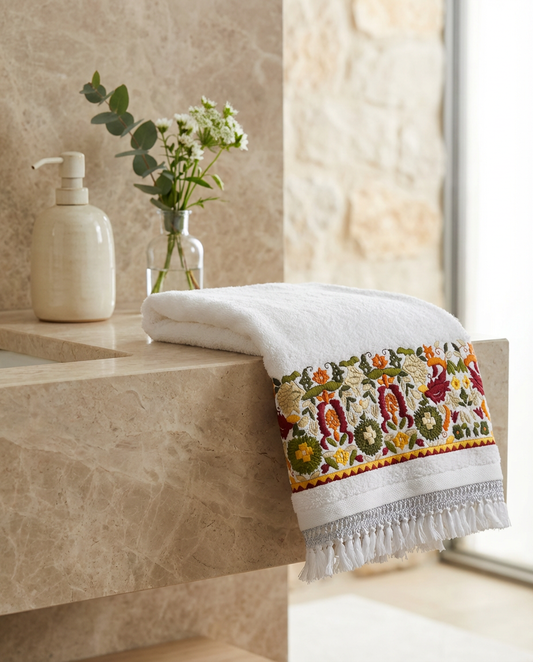 Serviette de bain 50x90cm - Collection Taajira Tetouania