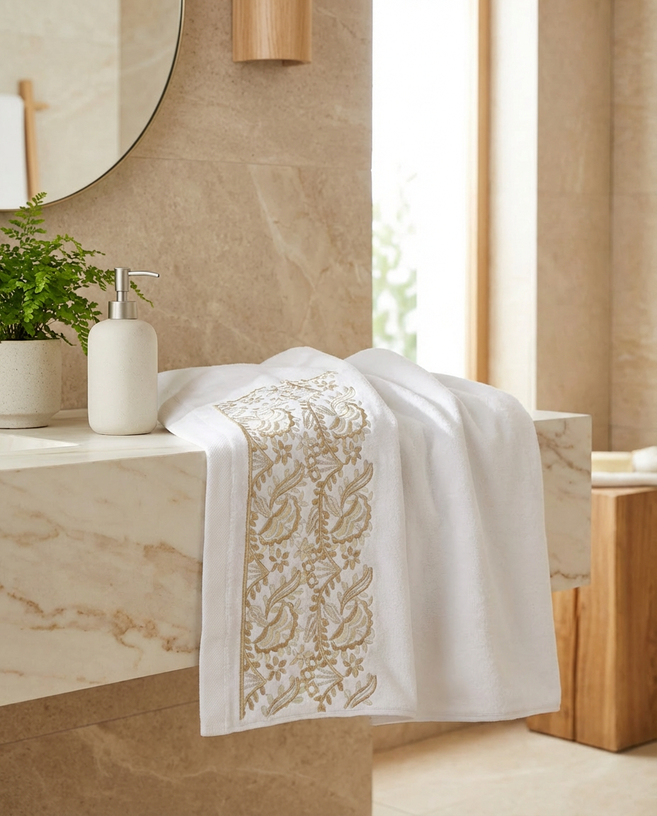 Serviette de bain 50x90cm - Collection Sakina