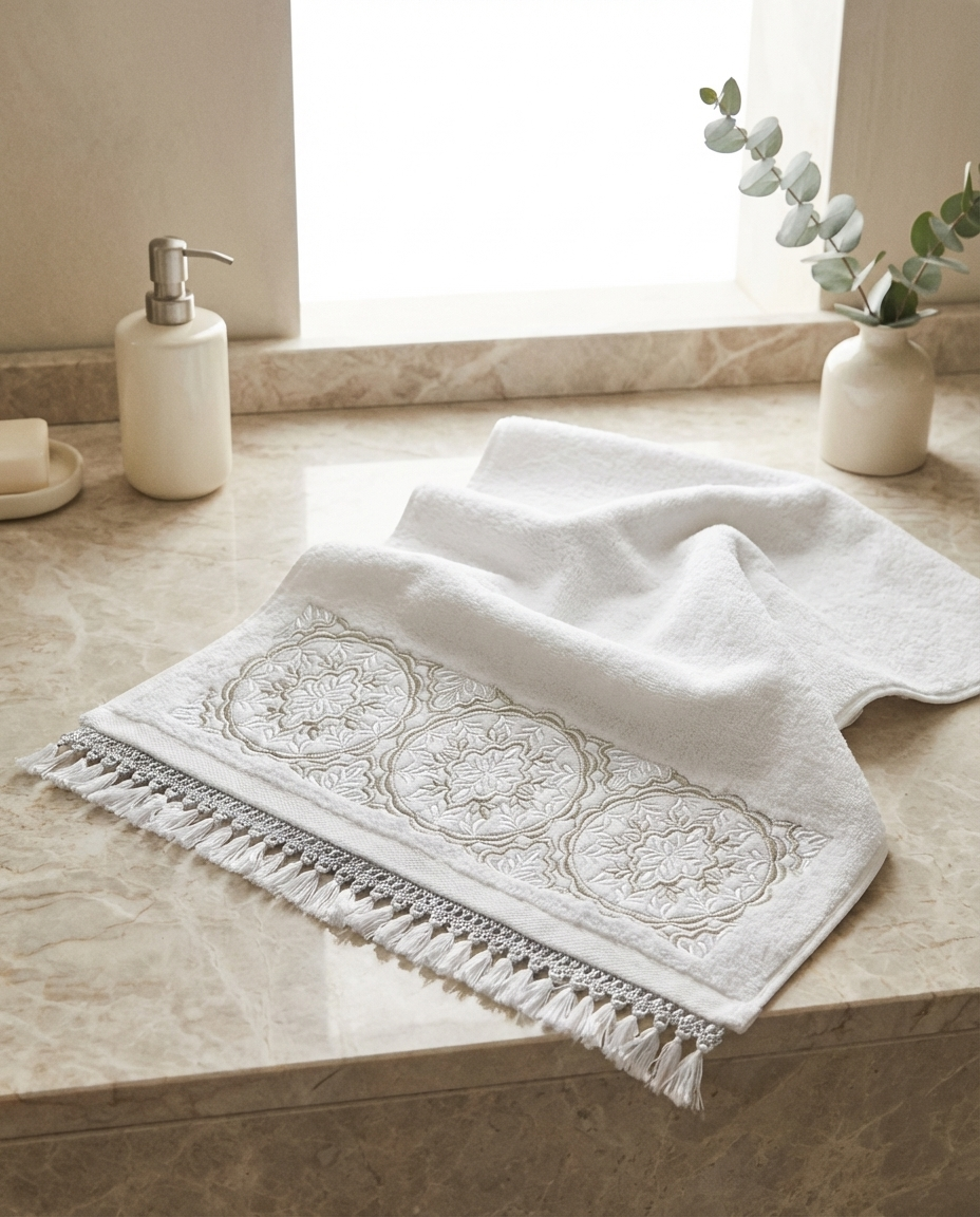Serviette de bain 50x90cm - Collection Rziza (Tekrir)
