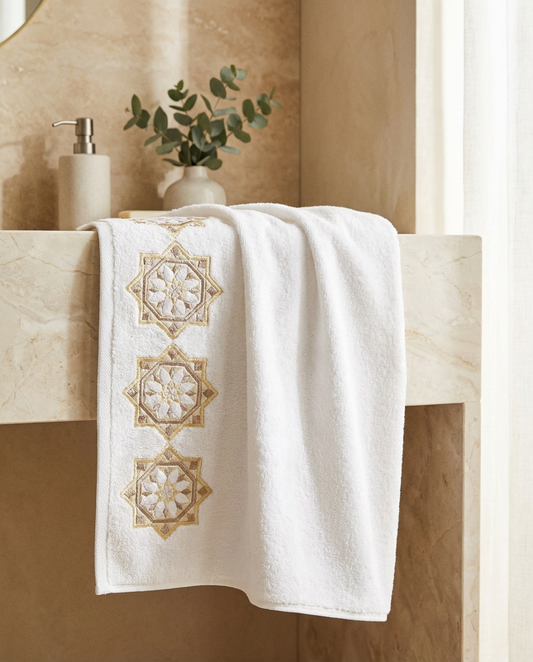 Serviette de bain 50x90cm - Collection Zellija Assilya