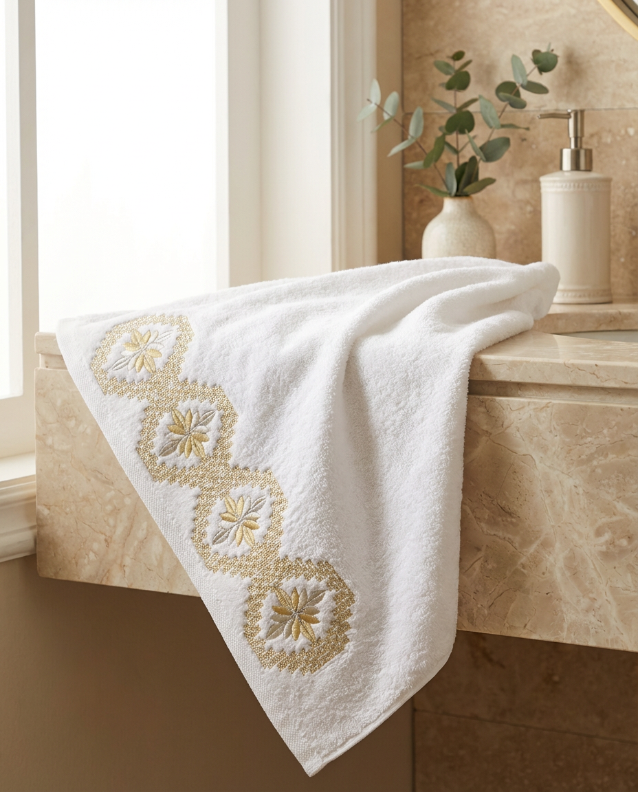 Serviette de bain 50x90cm - Collection Ghourza Rbati