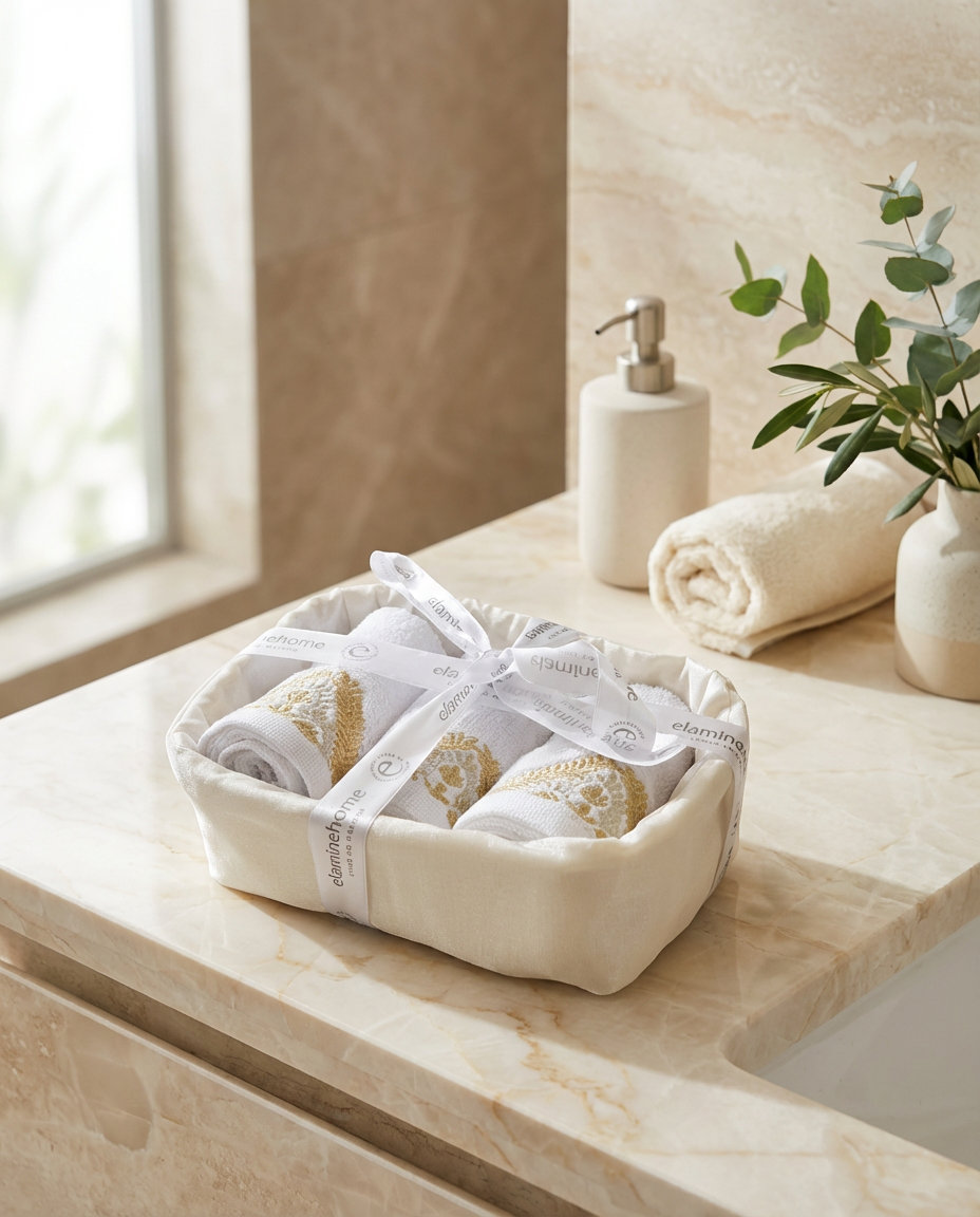 Panier 3 carrés de visage - Collection Feuille de Laurier