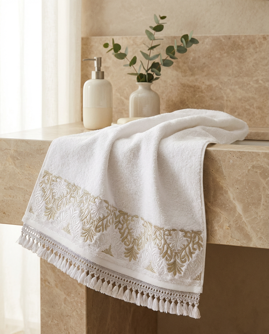Serviette de bain 50x90cm - Collection Laayoune (Tekrir)