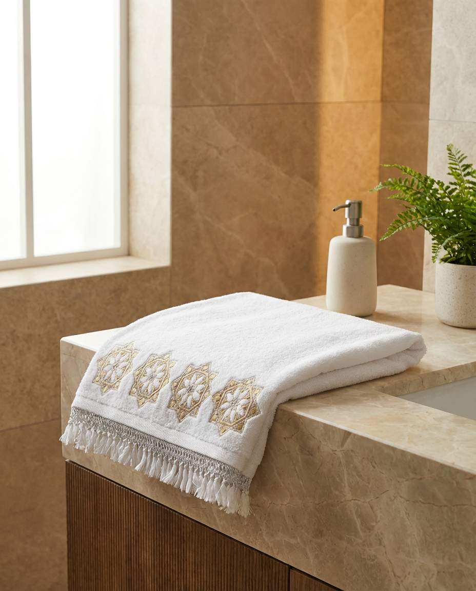 Serviette de bain 50x90cm - Collection Zellija Assilya