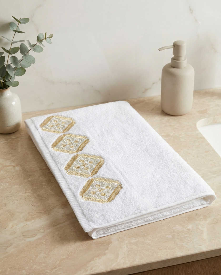 Serviette de bain 50x90cm - Collection Feuille de Laurier