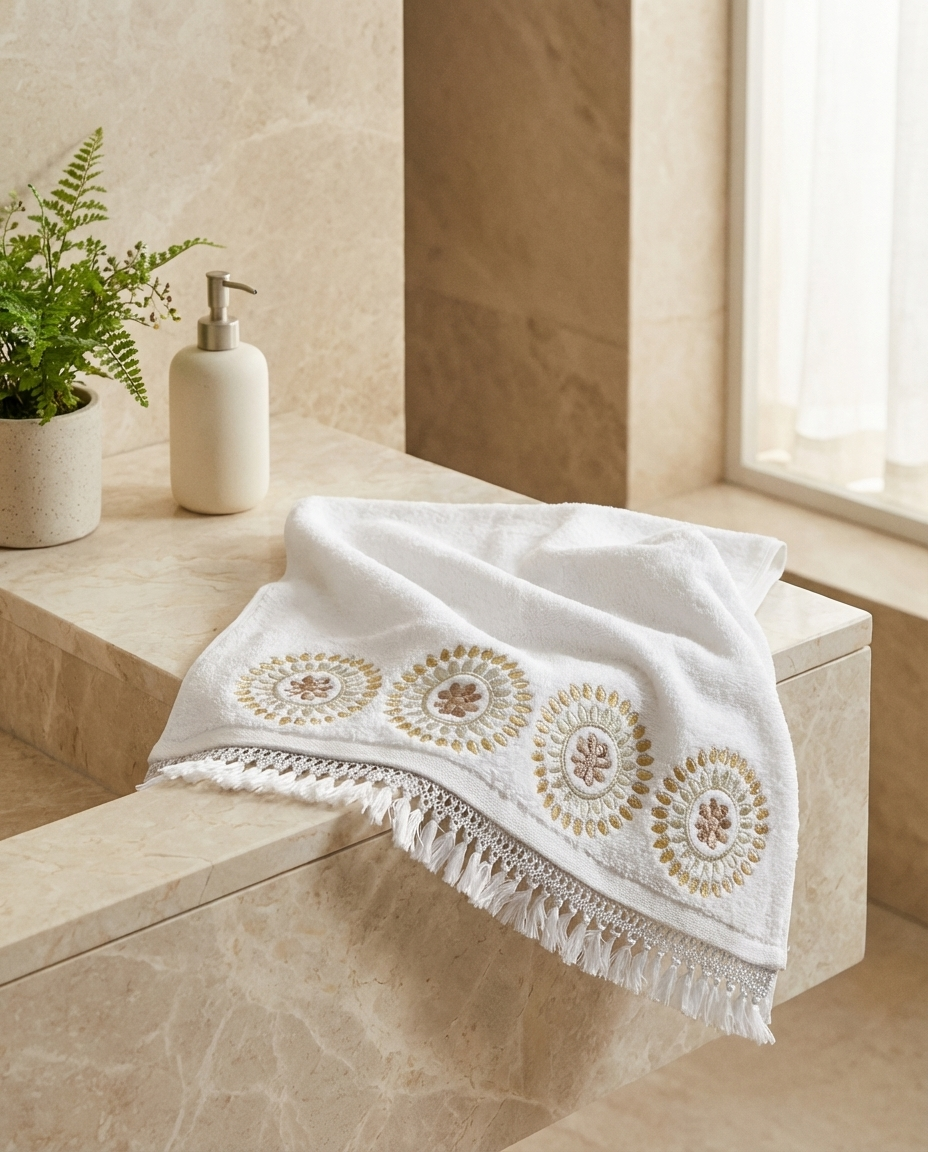 Serviette de bain 50x90cm - Collection Soleil 3 couleurs (Tekrir)