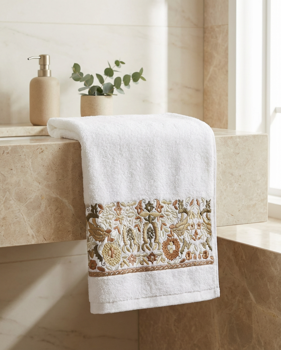 Serviette de bain 50x90cm - Collection Taajira Tetouania