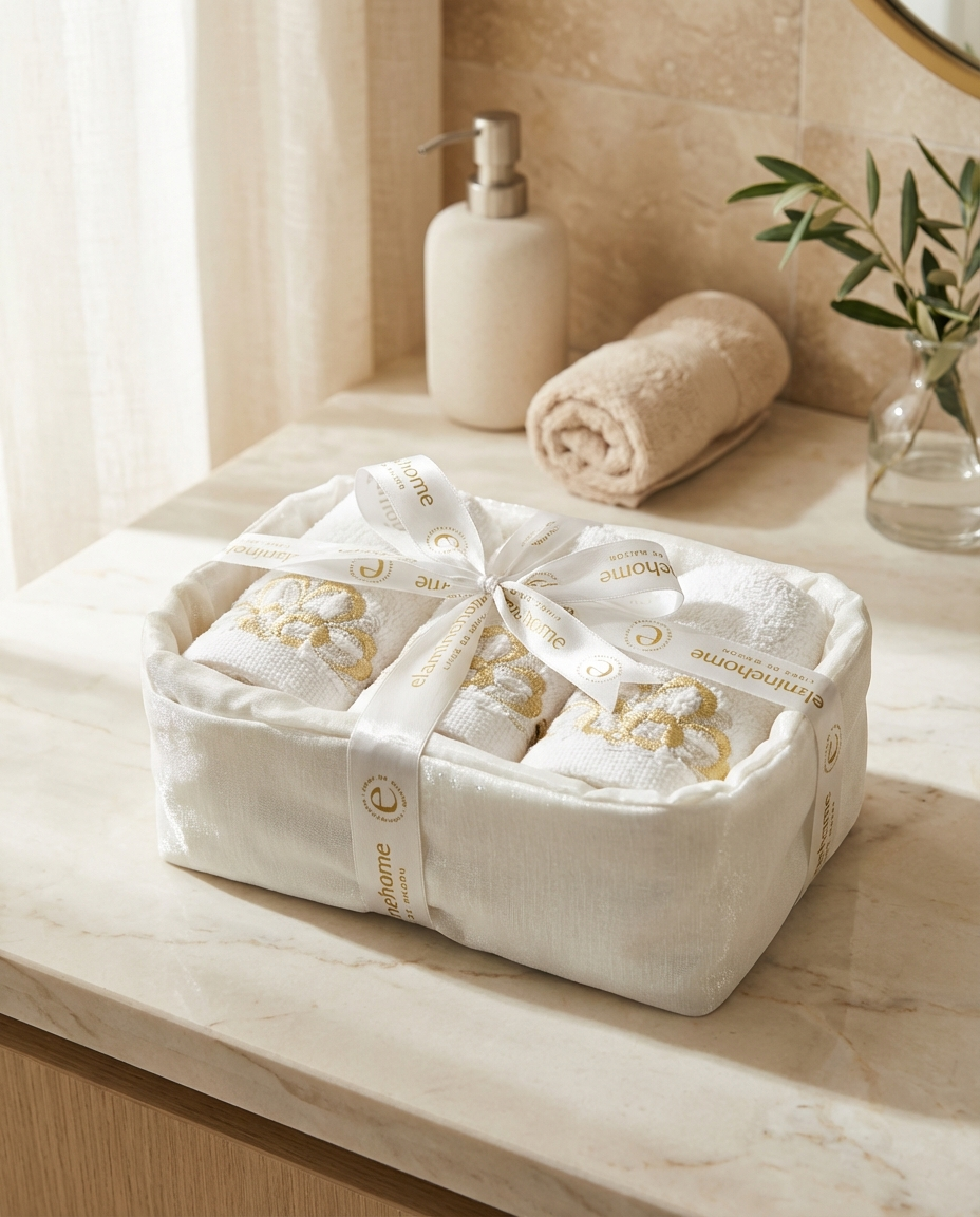 Panier 3 carrés de visage - Collection Fleur de lys